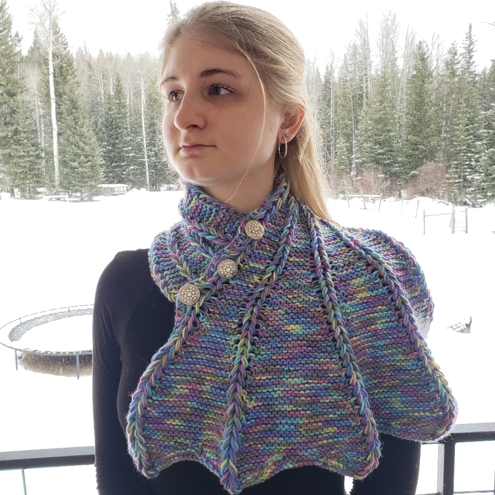 Dragon Wing Cowl Scarf - Magical Multicolor